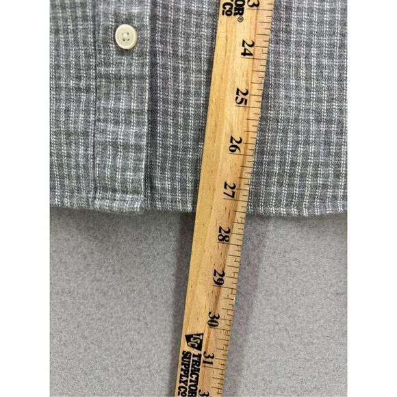 UGG Mens Gray White Check Plaid Long Sleeve Flannel Button Up Shirt Size Medium - Picture 6 of 8